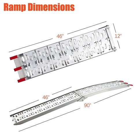 Loading Ramps Gardhom Aluminum Lightweight Portable Ramps For Atv