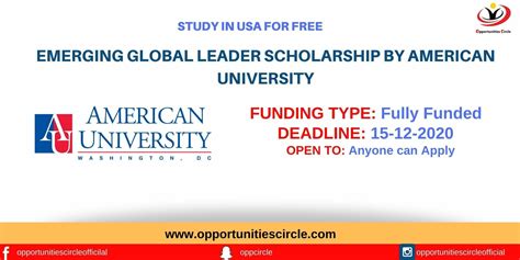 Emerging Global Leader Scholarship By American University