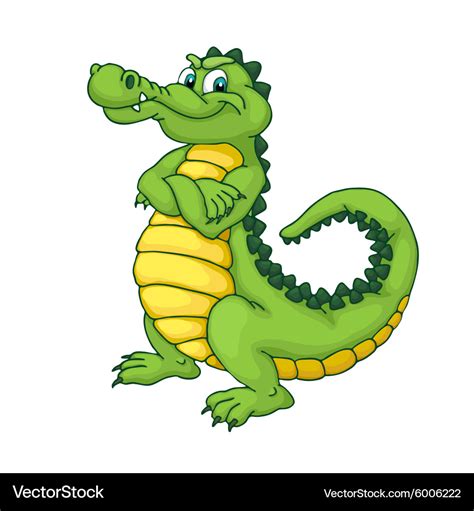 Cartoon Alligator Royalty Free Vector Image Vectorstock
