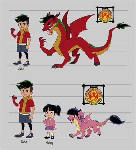 Jake And Haley Long American Dragon Character Design Animated Movies