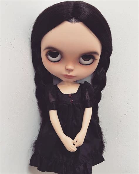 wednesday addams erregiro blythe dolls gothic dolls creepy dolls
