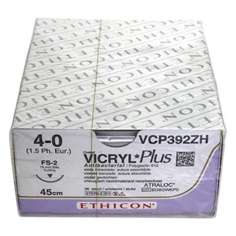 Ethicon Coated Vicryl Plus Suture Taper Point Sh 1 12 Circle 22mm