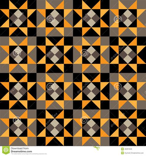 Seamless Geometric Pattern Of Triangles Diamonds And Squares Stock