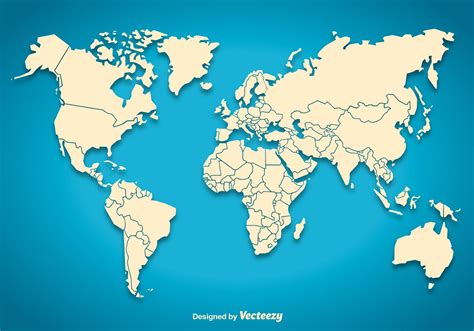 Vector Del Mapa Del Mundo Ejemplo Detallado Del Worldmap Stock De Images