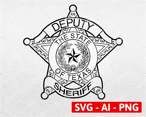 texas deputy sheriff badge blank police badge logo county sheriff s star badge in svg eps