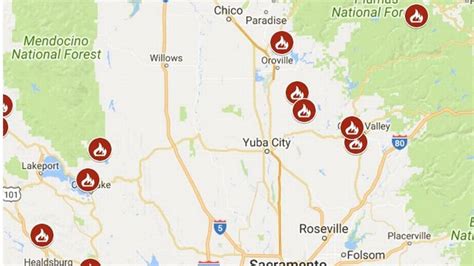 Santa Rosa Ca Fire Heres A Map Of All The Fires In California