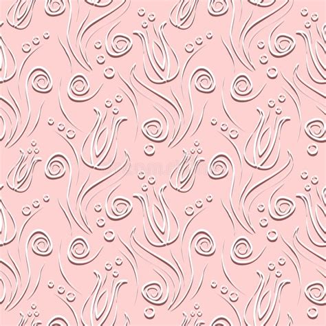 Modelo Floral Del Vector Inconsútil Fondo Ornamental Decorativo Del Rosa En Colores Pastel Con