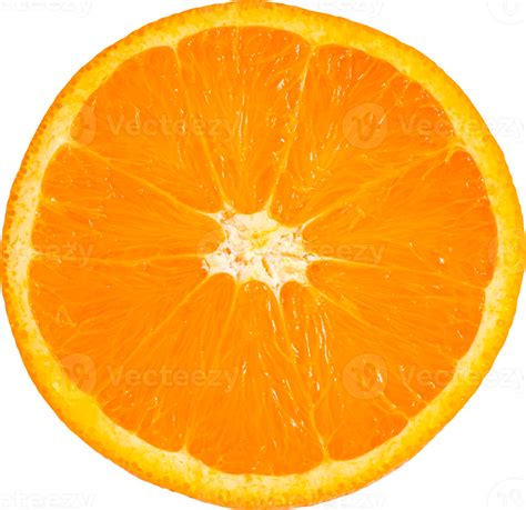 Half Orange Fruit Sliced Transparency Backgroundfruit Objecttop View