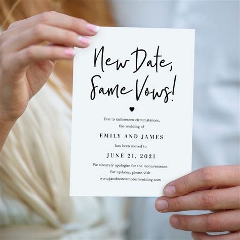 Create canvas prints, calendars, photo blankets, iphone. New Date Same Vows Change The Date Card Template - Berry ...