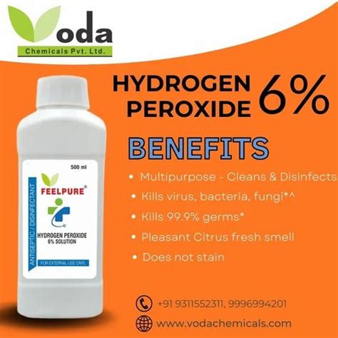 Hydrogen Peroxide 6 Solution Skin Antiseptic Hdpe Bottle At Rs 135bottle In Kundli