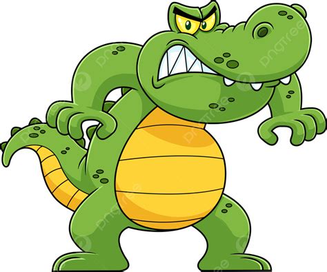 Angry Alligator Or Crocodile Cartoon Character Cartoon Crocodile Zoo