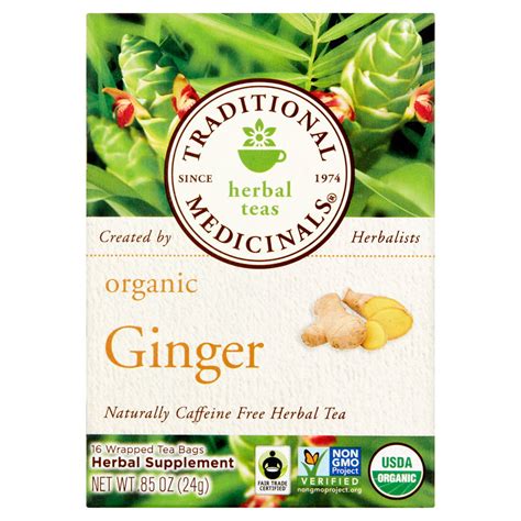 Traditional Medicinals Organic Ginger Wrapped Tea Bags 16 Count 85