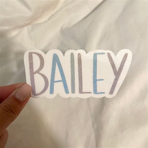 Custom Name Sticker Cute Personalizable Name Sticker In Etsy