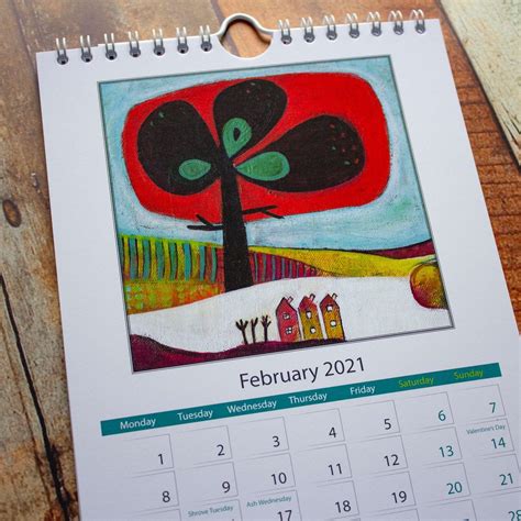 A4 Art Wall Calendar Available In Three Styles For You To Choose From