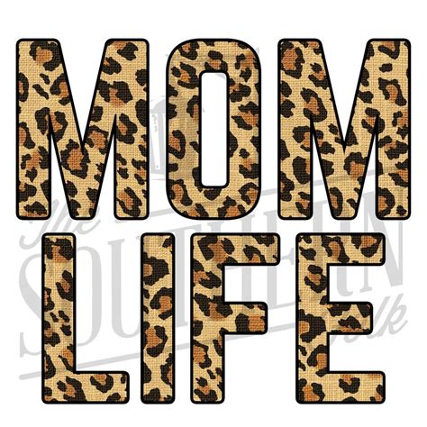 Cheetah Mom Life Png File Sublimation Design Digital Etsy