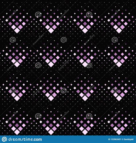 Purple Seamless Geometrical Square Pattern Background Design Stock