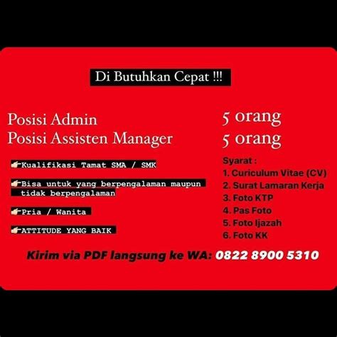 Tersedia loker untuk berbagai kalangan dari lulusan sma, smk, fresh graduate. Lowongan Kerja Admin & Assisten Manager Maret 2021 - Karir Riau