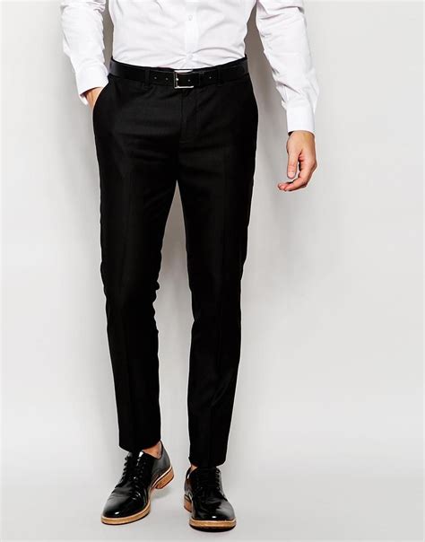Asos Slim Black Trousers Black Pants Men Stylish Suit Skinny Fit