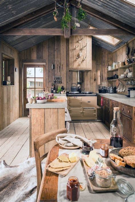 21 Luxury Small Log Cabin Kitchens To Get Inspired Rustic Kitchen