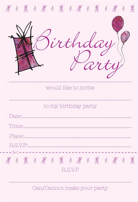 You can customize all the. Free Birthday Party Invitations for Girl | FREE Printable ...