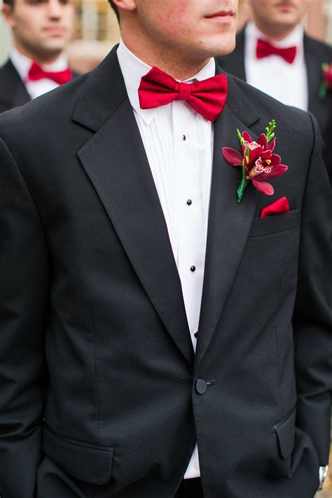 red bow tie tuxedo