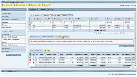 Track inventory across multiple locations. PHP Inventory System - Receive Goods - YouTube