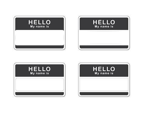 Premium Vector Name Tag Blank Sticker Hello My Name Is Isolated Flat Design Vector Illustration