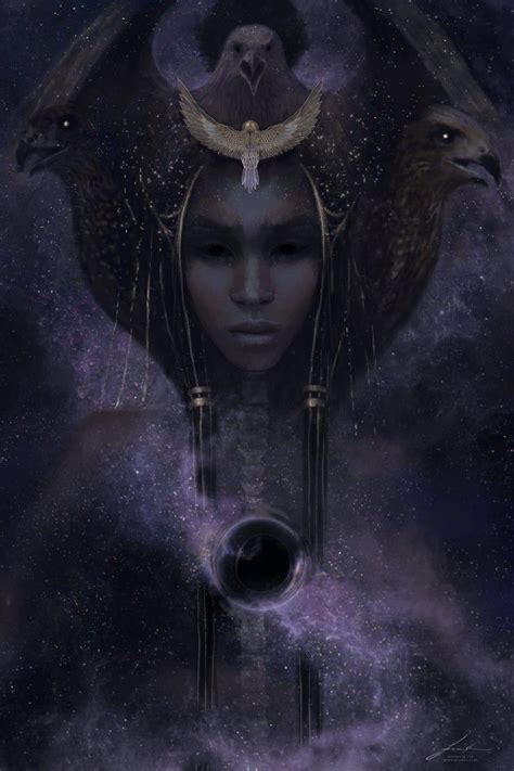 Nephthys Art Print Egyptian Mythology Painting Goddess Of Etsy Black Love Art Goddess Art