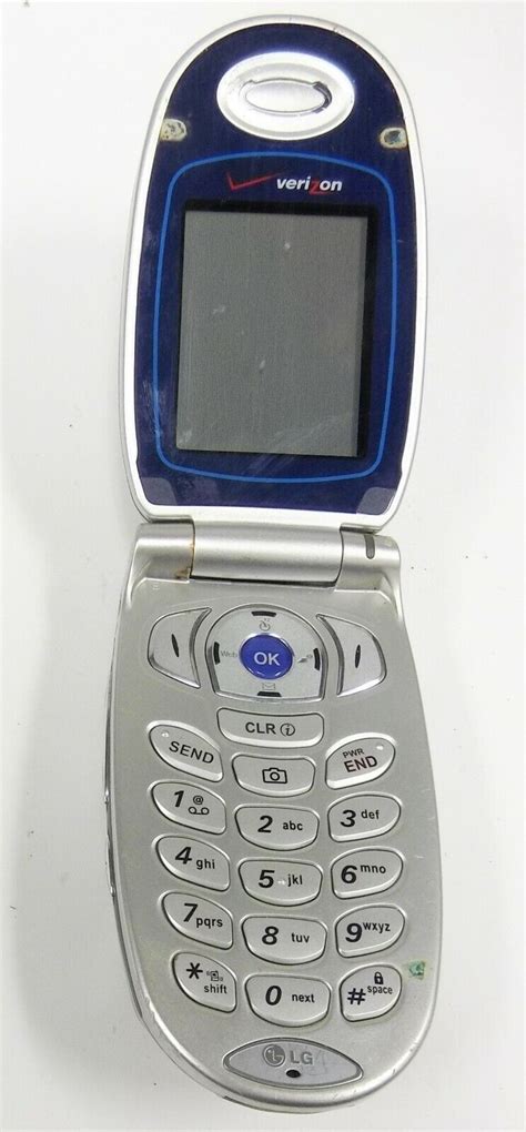 Lg Vx6000 Silver And Blue Verizon Cellular Flip Phone