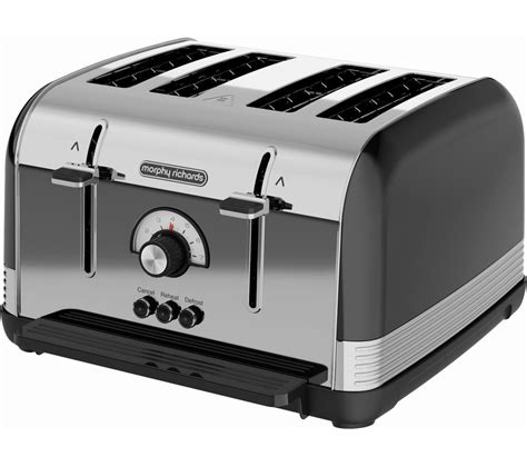 Morphy Richards Venture Retro 240331 4 Slice Toaster Black Fast