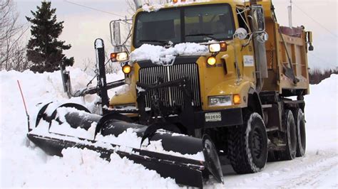 Six Wheel Drive Plow Truckwinging Back Snow Youtube