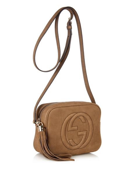 Gucci Soho Leather Cross Body Bag In Brown Lyst