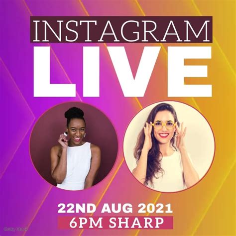 Instagram Live Design Template Postermywall