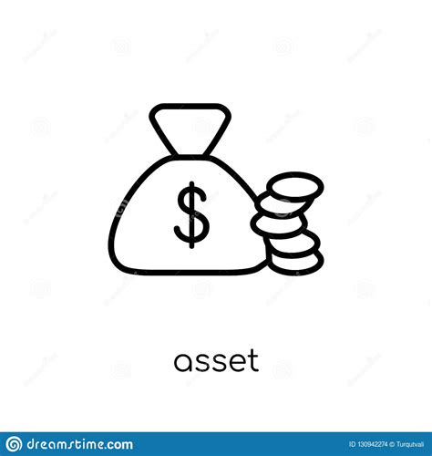Asset Icon Trendy Modern Flat Linear Vector Asset Icon On White Stock