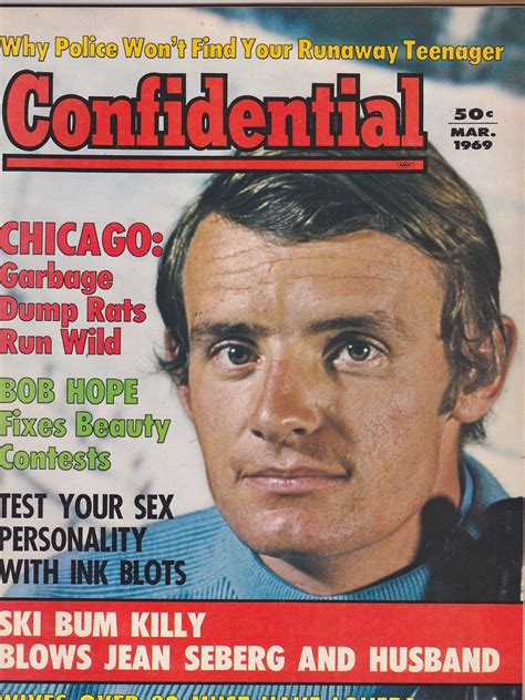 March 1969 Confidential Vintage Movie Gossip Magazine Ski Bum Killy