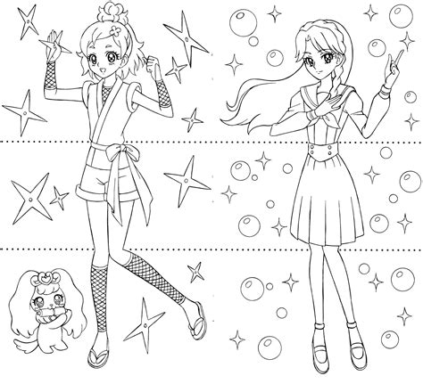 Princess Precure Harukaandminami Sailor Moon Coloring Pages Coloring