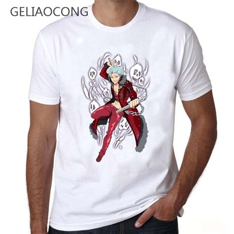 Geliaocong 2017 The Seven Deadly Sins Cotton T Shirts Women Plus Size