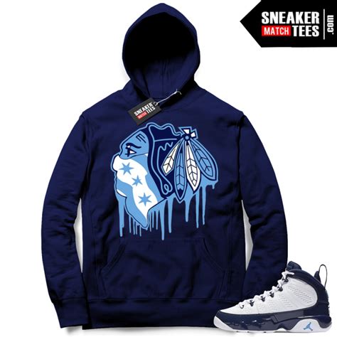 Air Jordan 9 Unc Hawks Drip Hoodie Jordan Sneaker Clothing