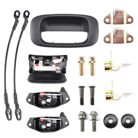 Tailgate Handle Hinge Latch Striker Cable Kit For Gmc Sierra 1500 2500