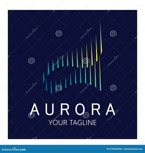 Aurora Logo Design Icon Illustration Vector Template Stock Vector