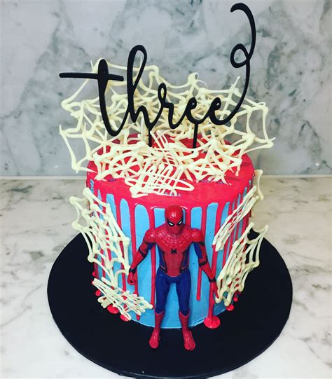Spider Man Drip Cake Spiderman Birthday Cake New Birthday Cake