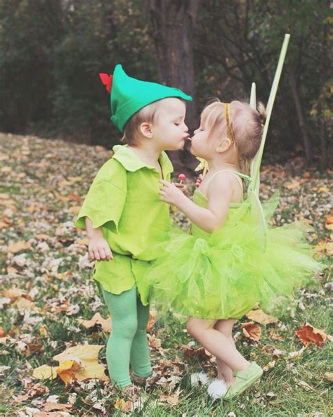 Peter Pan And Tinkerbell Sister Halloween Costumes Sibling Halloween