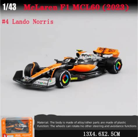 Bburago 143 Signature Series 2023 F1 Mclaren Mcl60 4 Lando Norris Modellauto Eur 2147