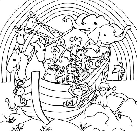 Amazing Noahs Ark Coloring Pages Pdf Free