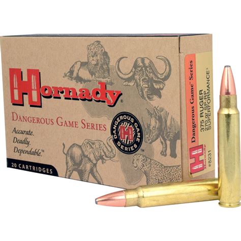Hornady Dangerous Game Series Ammunition 375 Ruger 270 Grain