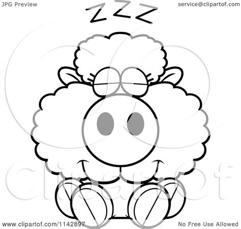 Here's a lovely colouring page featuring three cute babies! Cartoon Clipart Of A Black And White Cute Baby Sheep ...