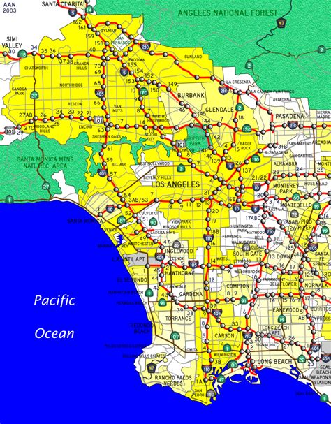 Los Angeles Carte Et Image Satellite