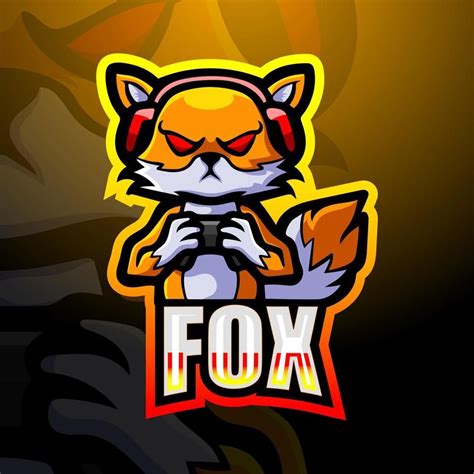 Fox Gaming Mascot Esport Logo Design Mascot Vector Art Royalty Free
