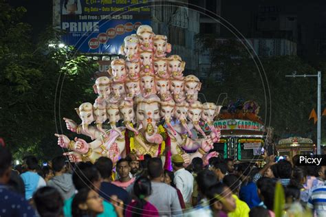 Image Of Hyderabad Ganesh Nimarjan 2019 Multi Headed Ganesha Statue
