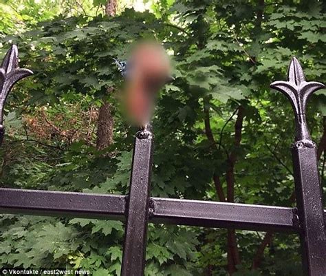 Russian Severs Genitals Climbing Over Metal Fence Drunk Daily Mail Online
